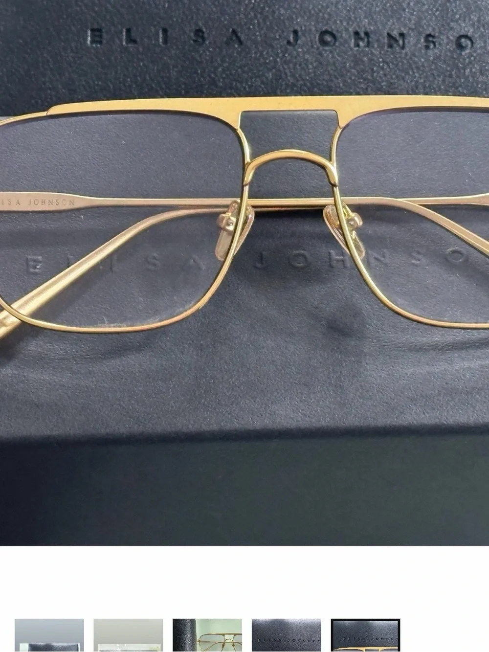 Gold Metal Aviator-Style Sunglasses for Women- never worn